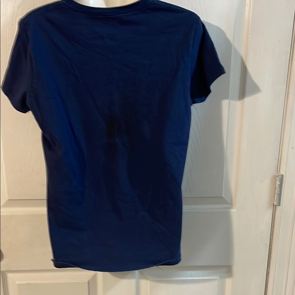 Navy Blue Game Time Tee with Red Heart Design - Picture 4 of 5